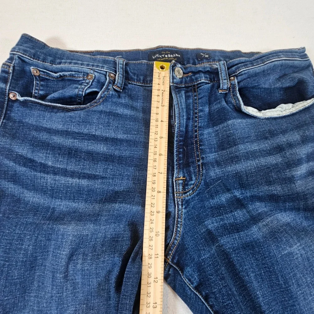 Lucky Brand 121 Slim Jeans Mens 38x30 Dark Blue Denim Stretch 7MP10198